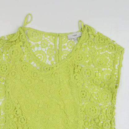 Womens UK Size 10 NEXT Green Basic Blouse