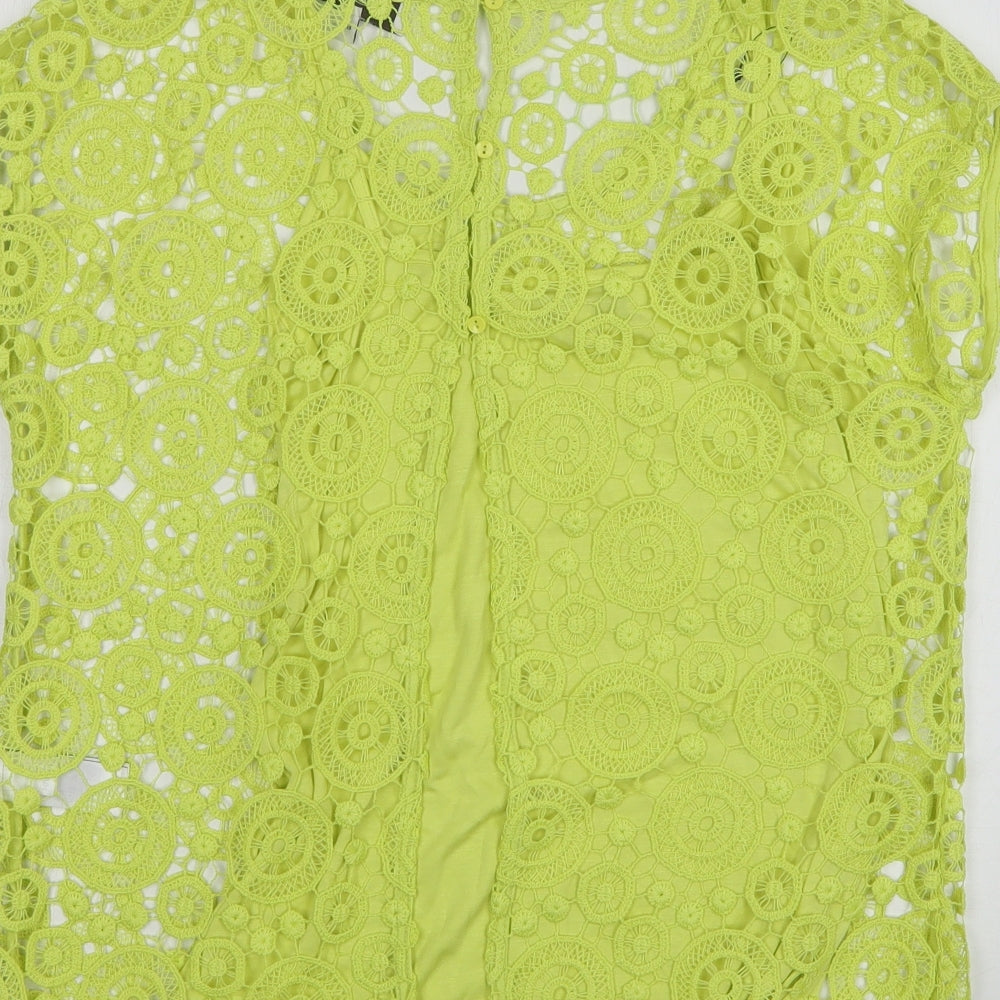 Womens UK Size 10 NEXT Green Basic Blouse