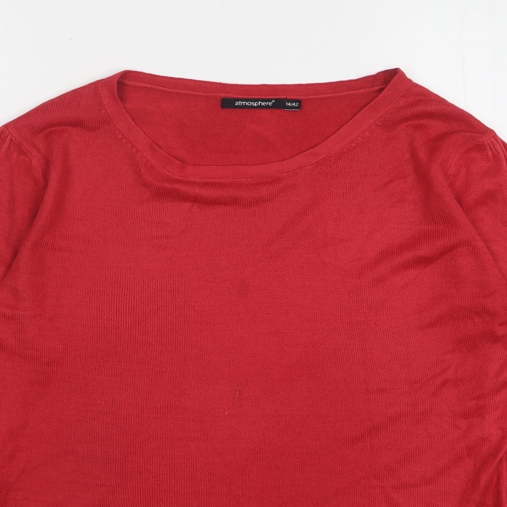 Womens UK Size 14 Atmosphere Red Pullover Jumper