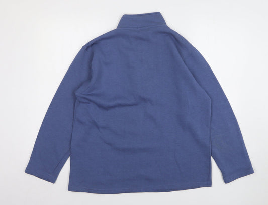 Bonmarché Womens Blue Polyester Pullover Sweatshirt Size S