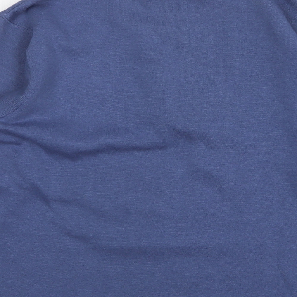 Bonmarché Womens Blue Polyester Pullover Sweatshirt Size S