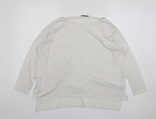 George Womens Beige Round Neck Polyester Pullover Jumper Size 10