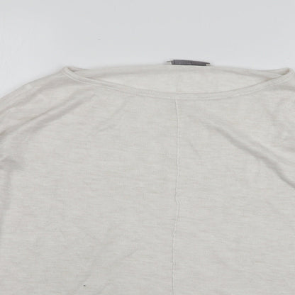 George Womens Beige Round Neck Polyester Pullover Jumper Size 10