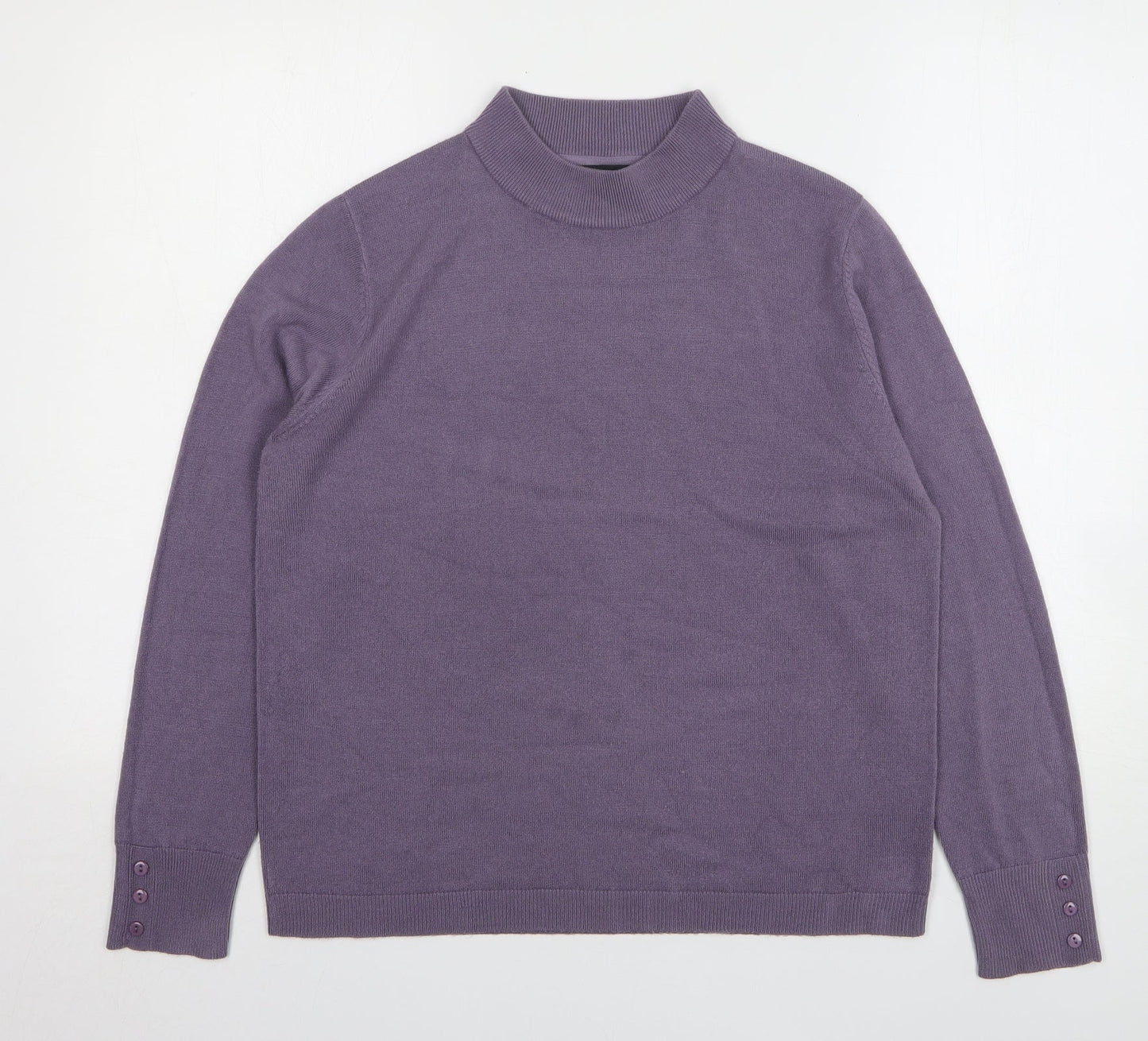 Womens UK Size L Mia Moda Purple Pullover Jumper