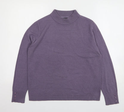 Womens UK Size L Mia Moda Purple Pullover Jumper