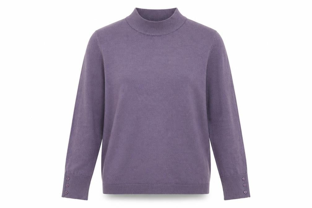 Womens UK Size L Mia Moda Purple Pullover Jumper