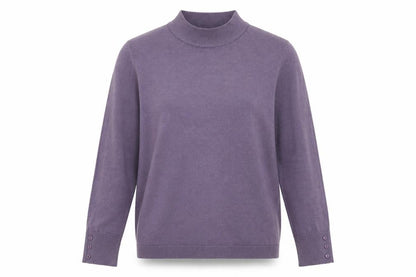Womens UK Size L Mia Moda Purple Pullover Jumper