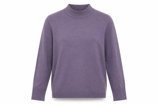 Womens UK Size L Mia Moda Purple Pullover Jumper