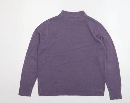 Womens UK Size L Mia Moda Purple Pullover Jumper