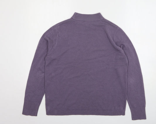 Womens UK Size L Mia Moda Purple Pullover Jumper