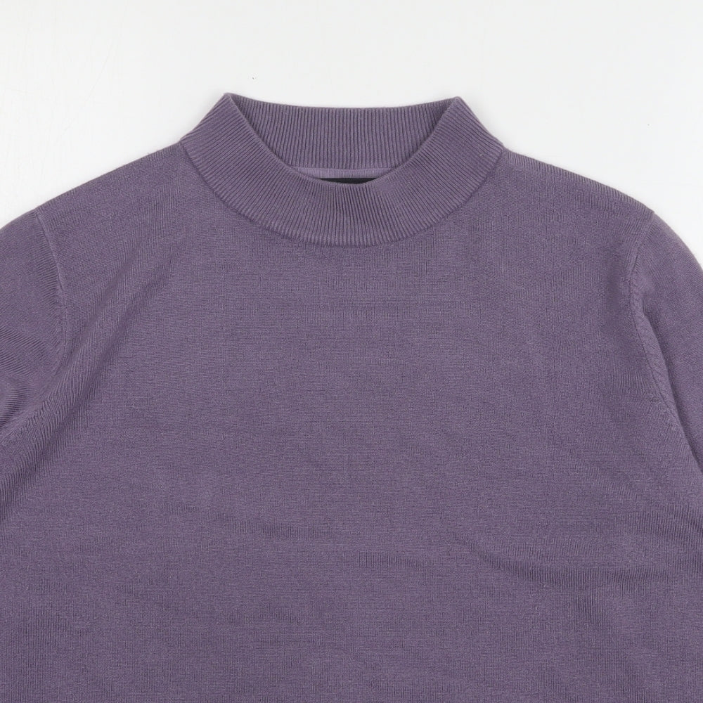 Womens UK Size L Mia Moda Purple Pullover Jumper