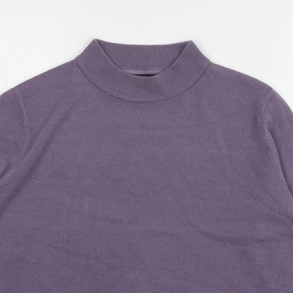 Womens UK Size L Mia Moda Purple Pullover Jumper