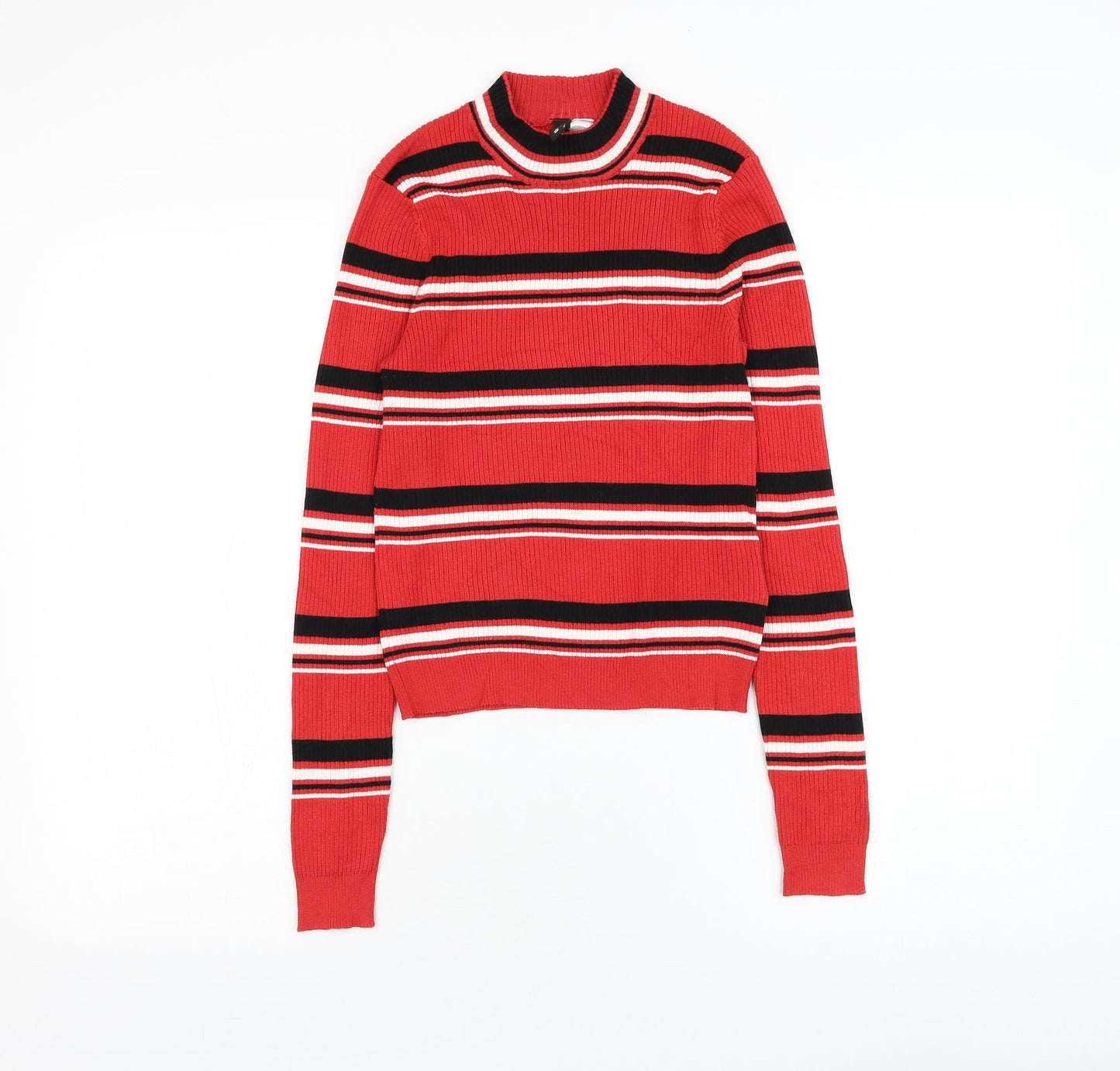 Womens UK Size S Divided by H&M Red Pullover Jumper