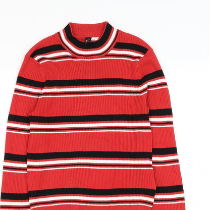 Womens UK Size S Divided by H&M Red Pullover Jumper