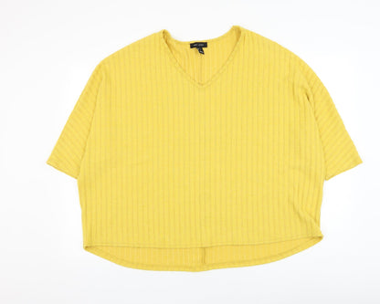 Womens UK Size L New Look Yellow Pullover Jumper