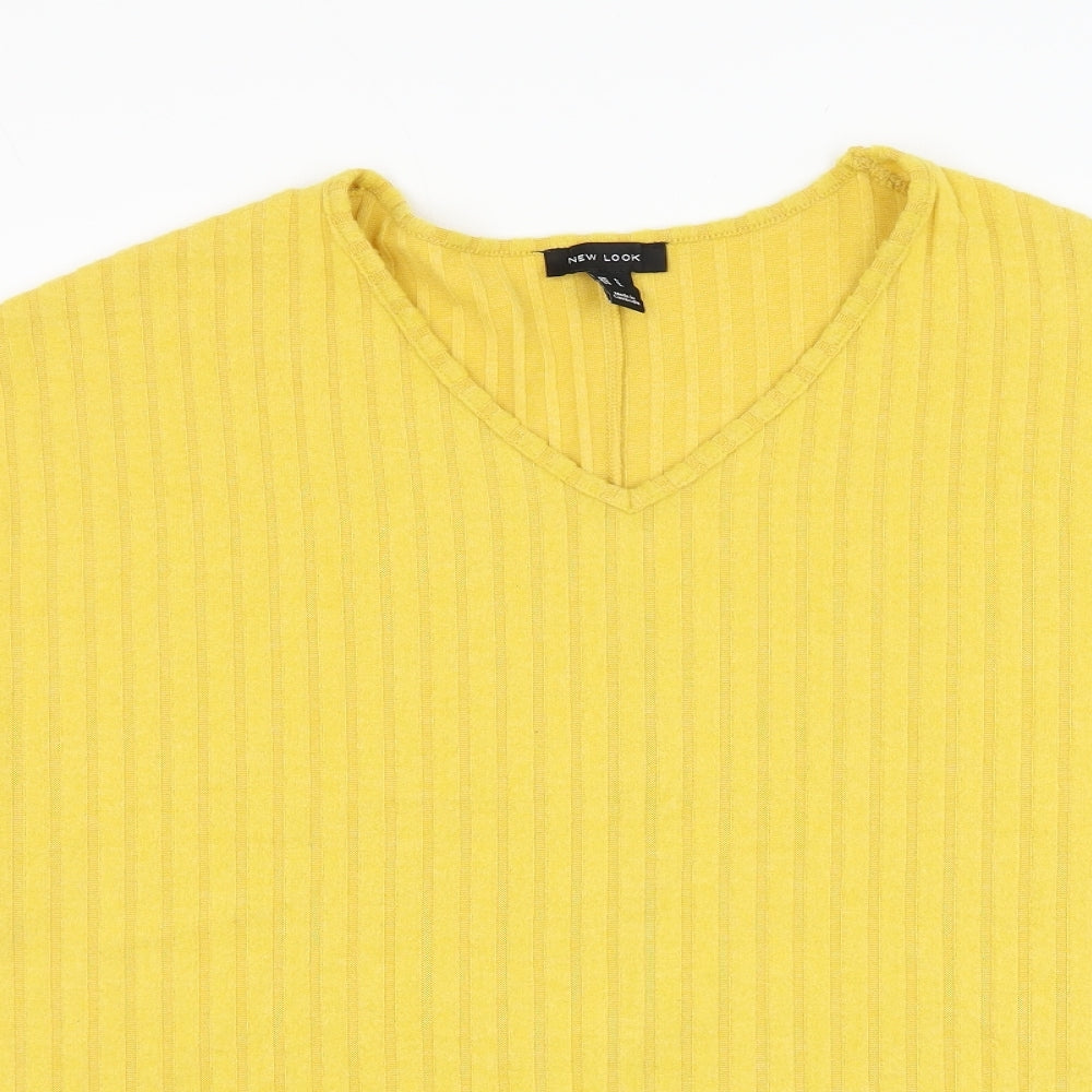 Womens UK Size L New Look Yellow Pullover Jumper