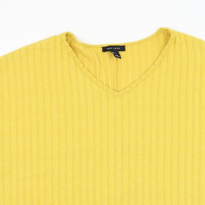 Womens UK Size L New Look Yellow Pullover Jumper