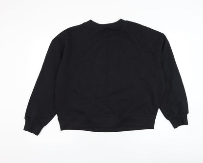 TU Womens Black Cotton Pullover Sweatshirt Size S Pullover - Star