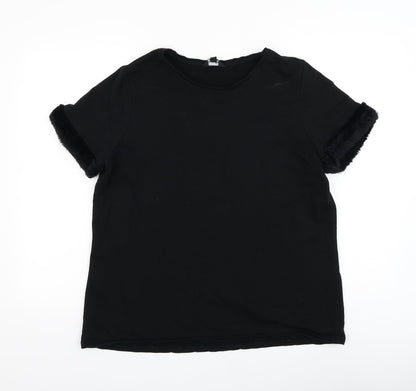 Womens UK Size 16 Simply Be Black Basic T-Shirt