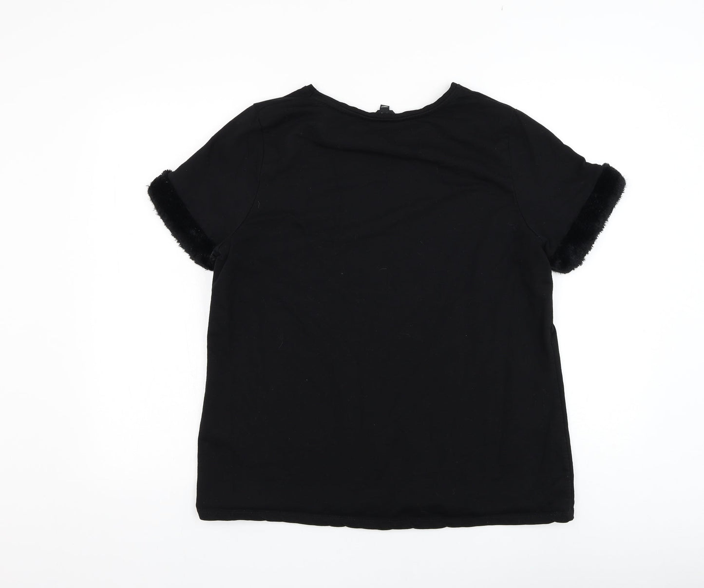 Womens UK Size 16 Simply Be Black Basic T-Shirt