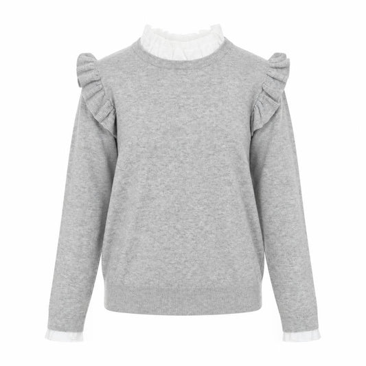 Womens UK Size M QED London Grey Pullover Jumper