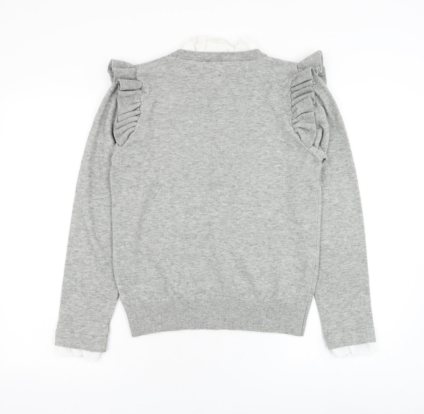 Womens UK Size M QED London Grey Pullover Jumper