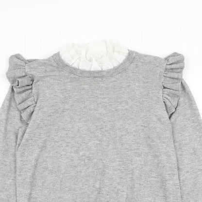 Womens UK Size M QED London Grey Pullover Jumper