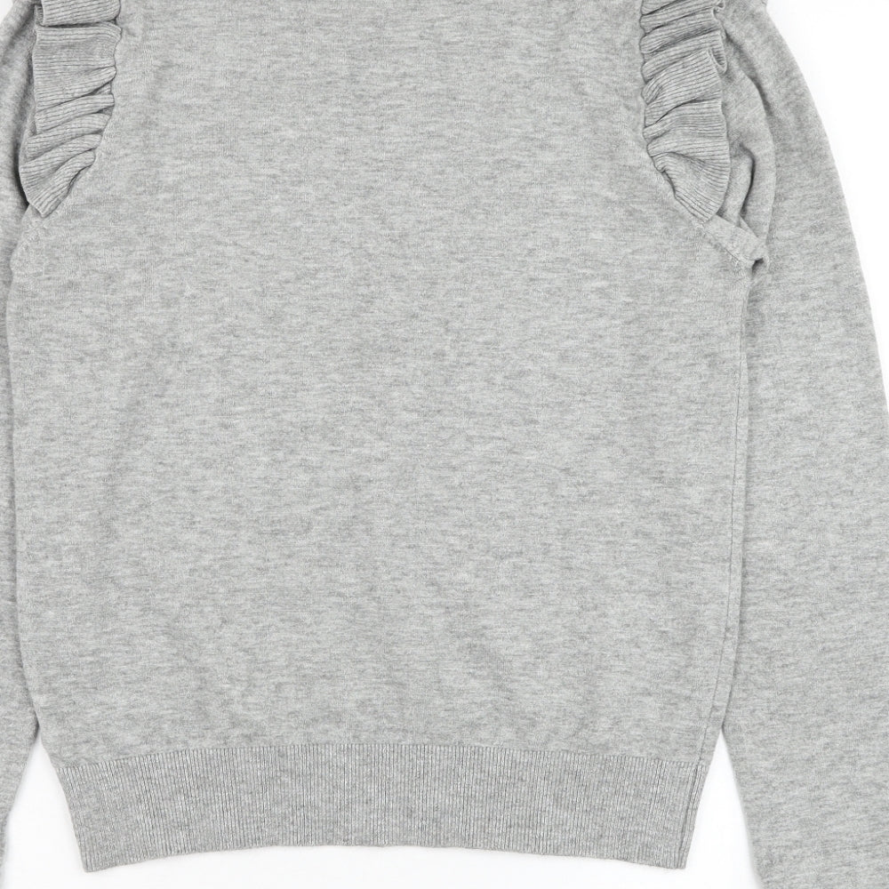 Womens UK Size M QED London Grey Pullover Jumper