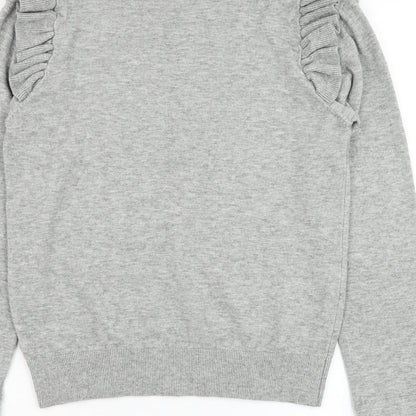 Womens UK Size M QED London Grey Pullover Jumper