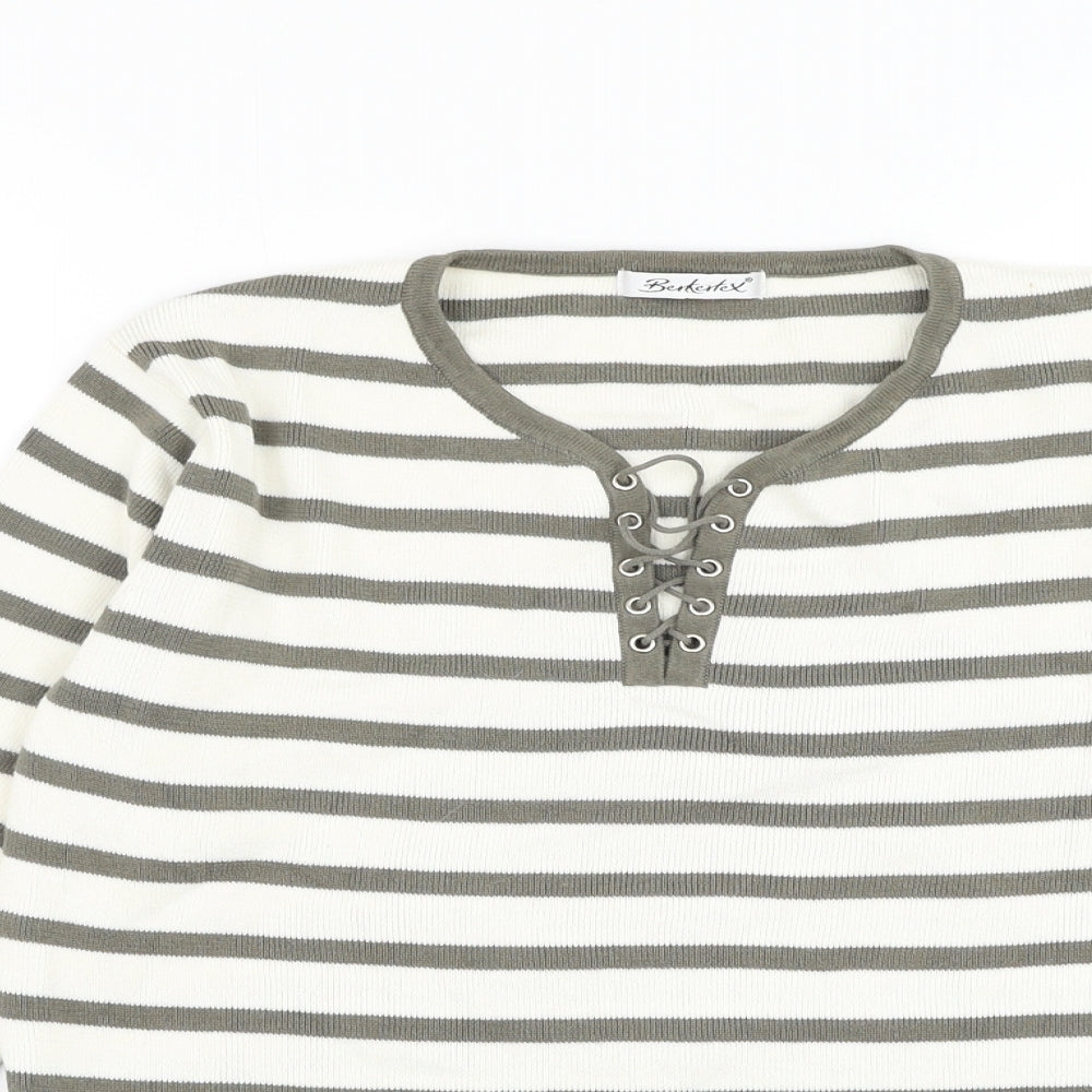 Womens UK Size 10 Berkertex White Pullover Jumper