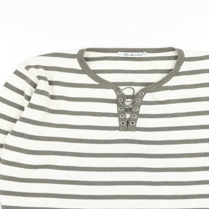 Womens UK Size 10 Berkertex White Pullover Jumper