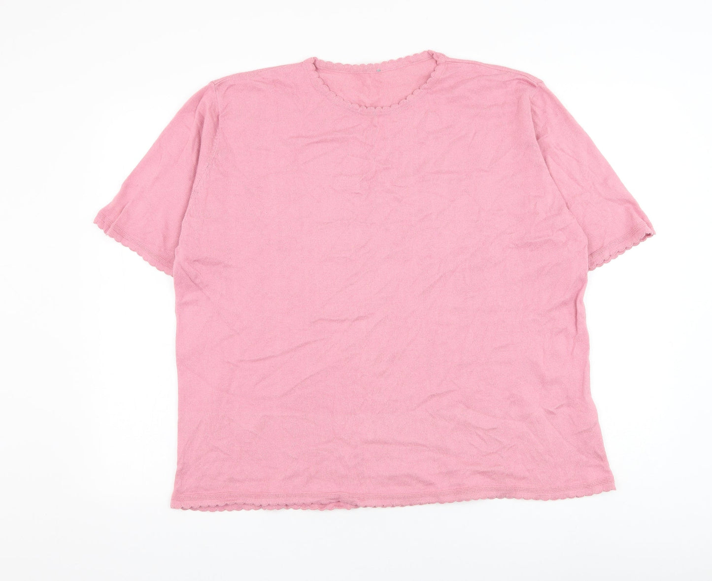 Womens UK Size L Preworn Pink Pullover Jumper