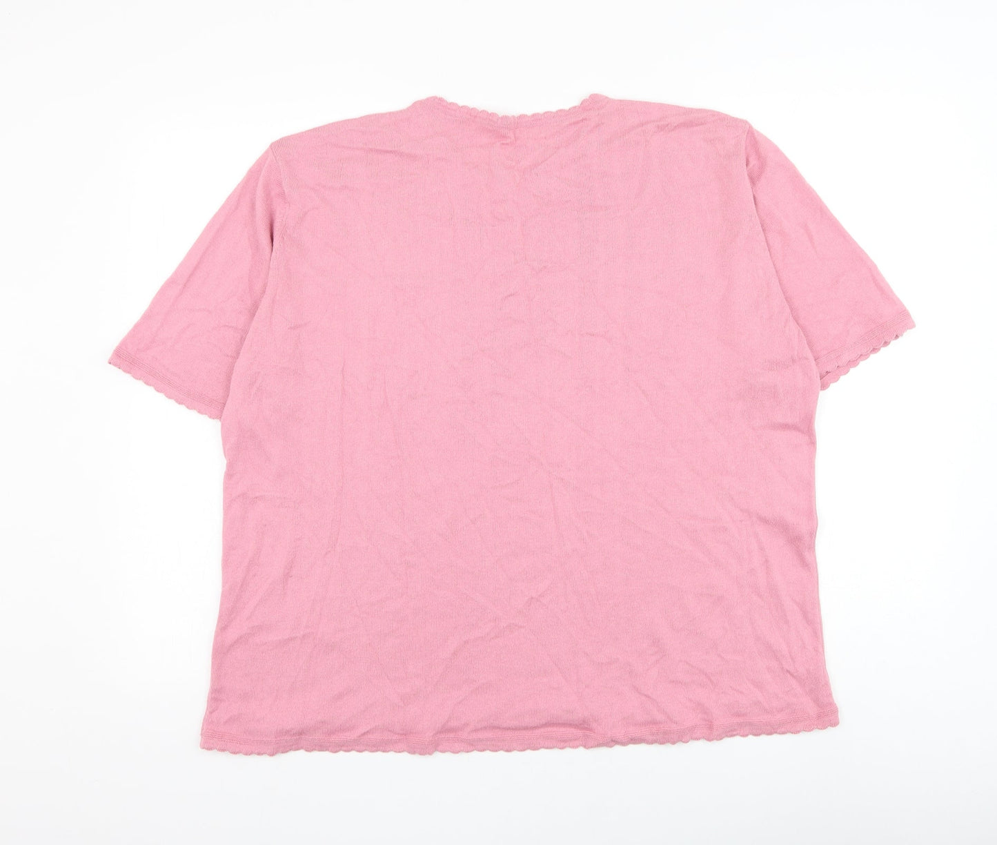 Womens UK Size L Preworn Pink Pullover Jumper