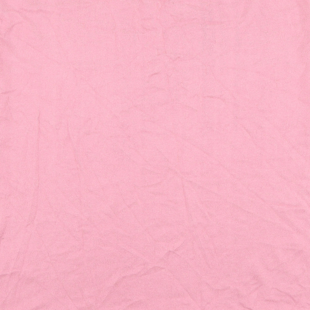 Womens UK Size L Preworn Pink Pullover Jumper