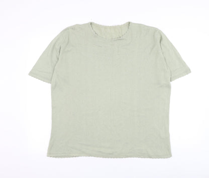 Womens UK Size L Preworn Green Pullover Jumper