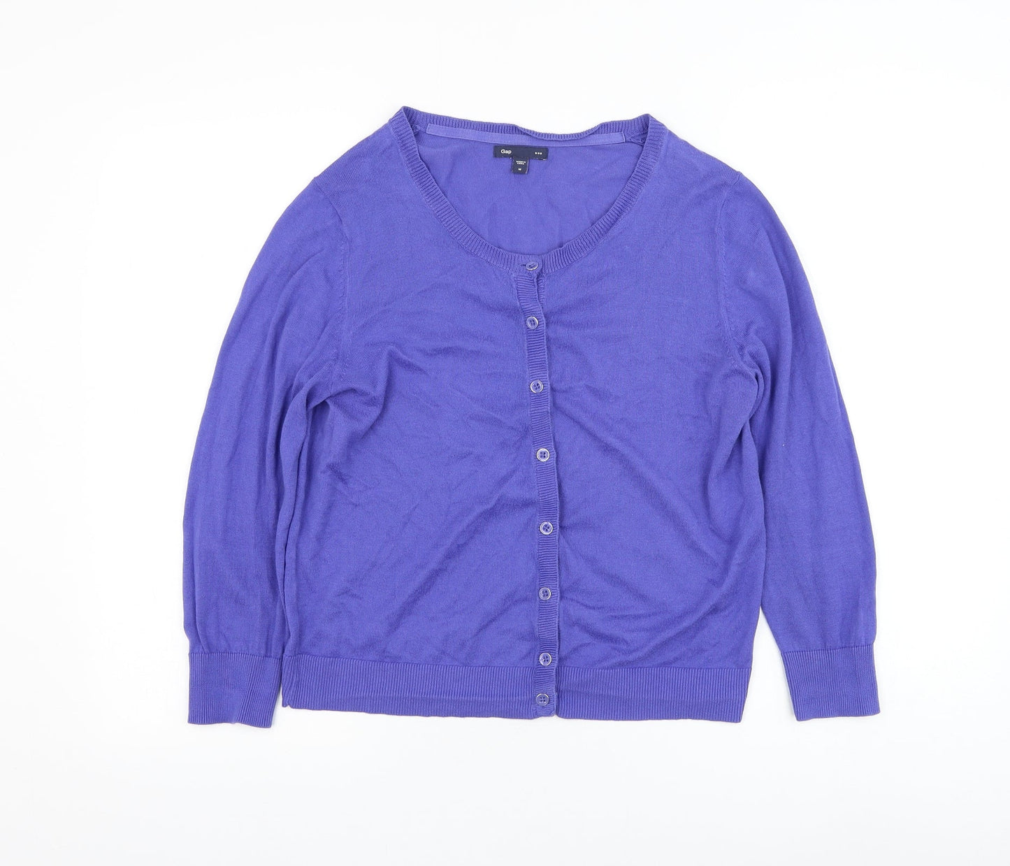 Gap Womens Blue Round Neck Cotton Jumper Size M