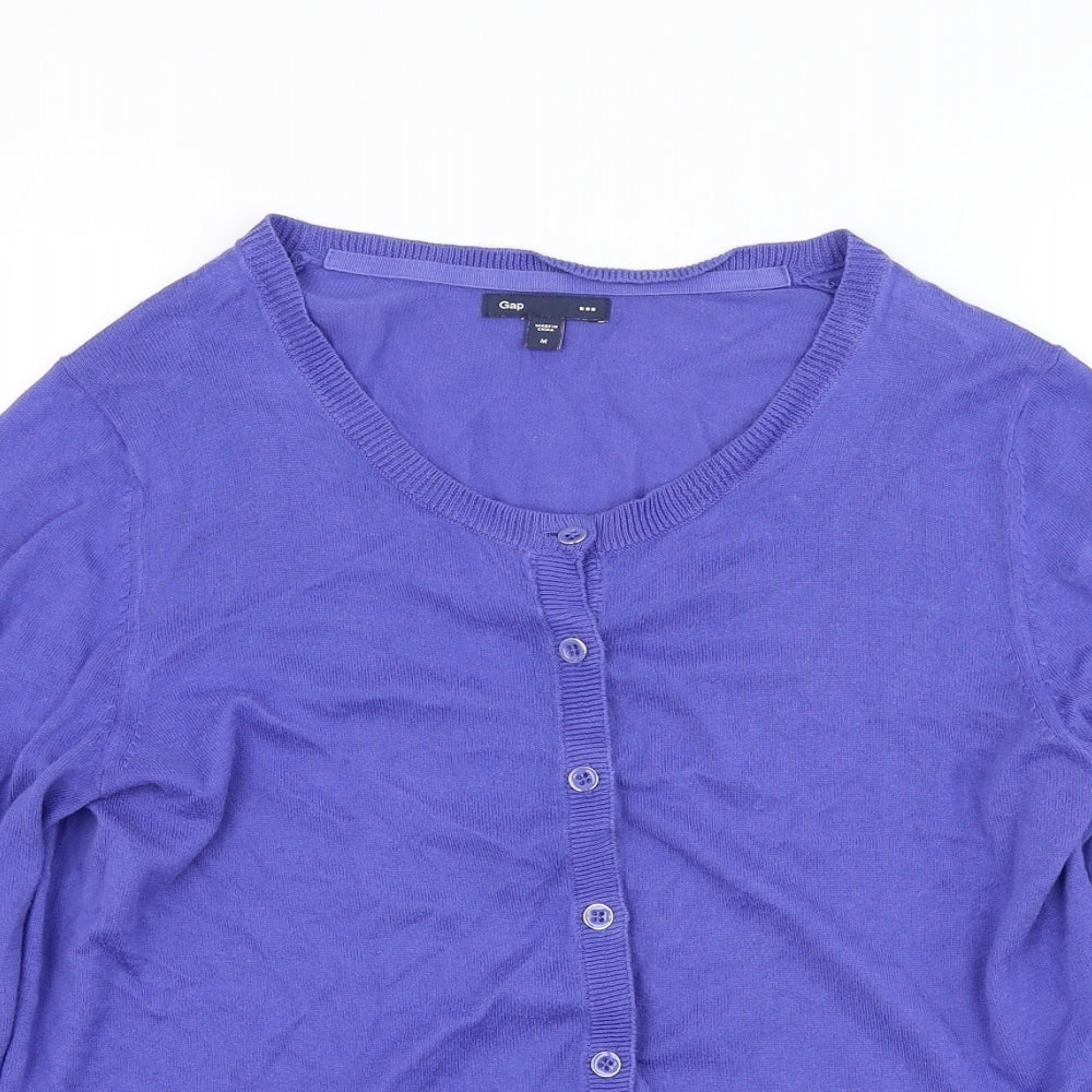 Gap Womens Blue Round Neck Cotton Jumper Size M