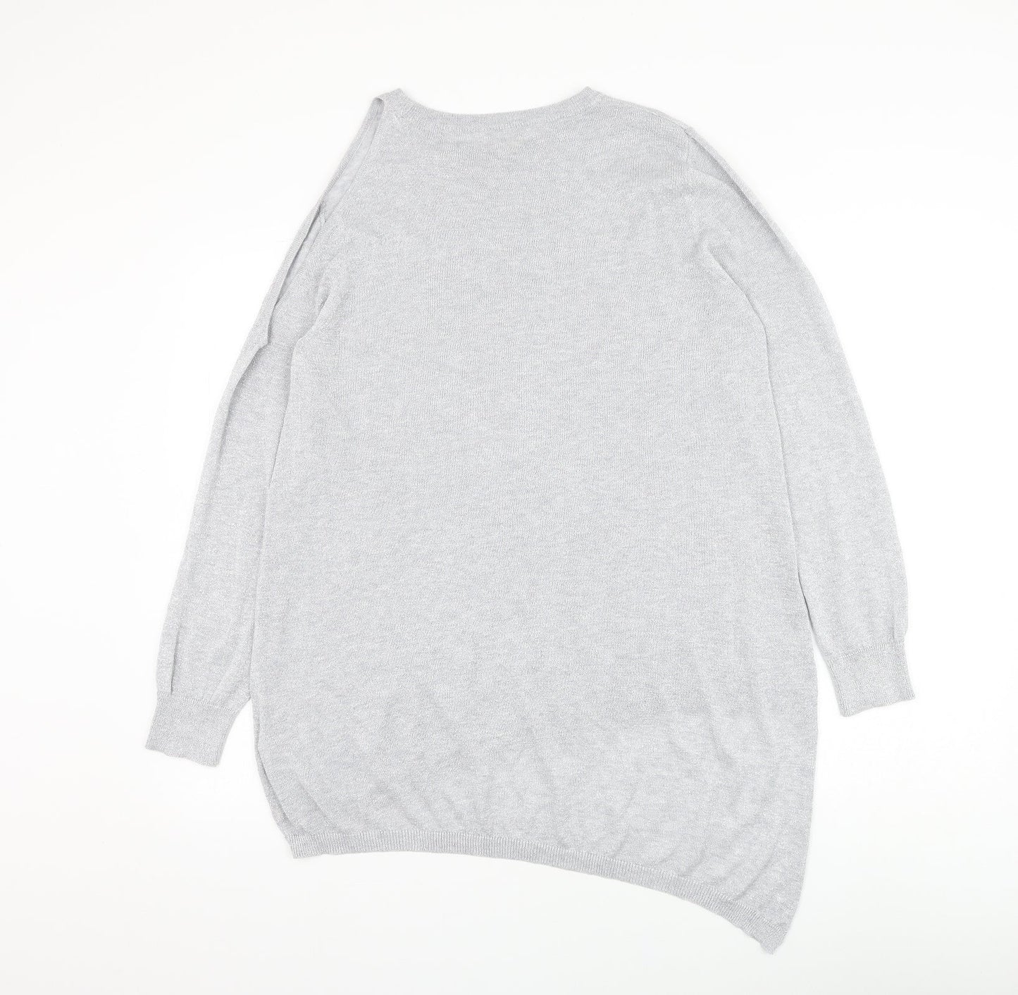 Womens UK Size 12 River Island Silver Pullover Jumper