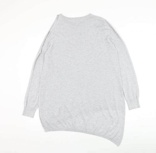 Womens UK Size 12 River Island Silver Pullover Jumper