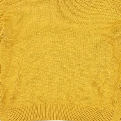 George Womens Yellow Round Neck Polyester Pullover Jumper Size M