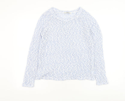 George Womens Blue Round Neck Polyester Pullover Jumper Size 10