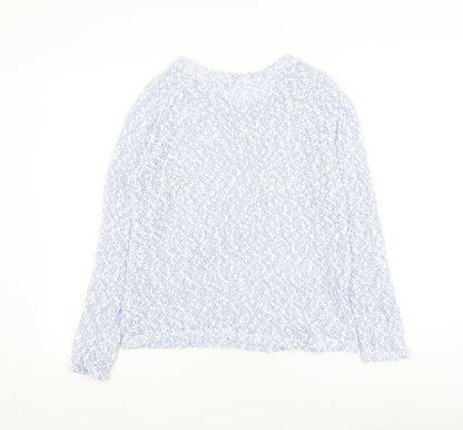 George Womens Blue Round Neck Polyester Pullover Jumper Size 10