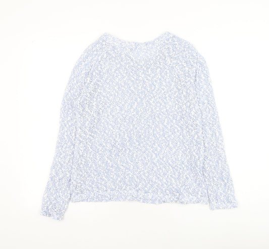 George Womens Blue Round Neck Polyester Pullover Jumper Size 10