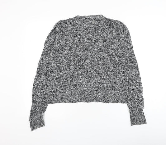 Divided by H&M Womens Black Round Neck Acrylic Pullover Jumper Size S