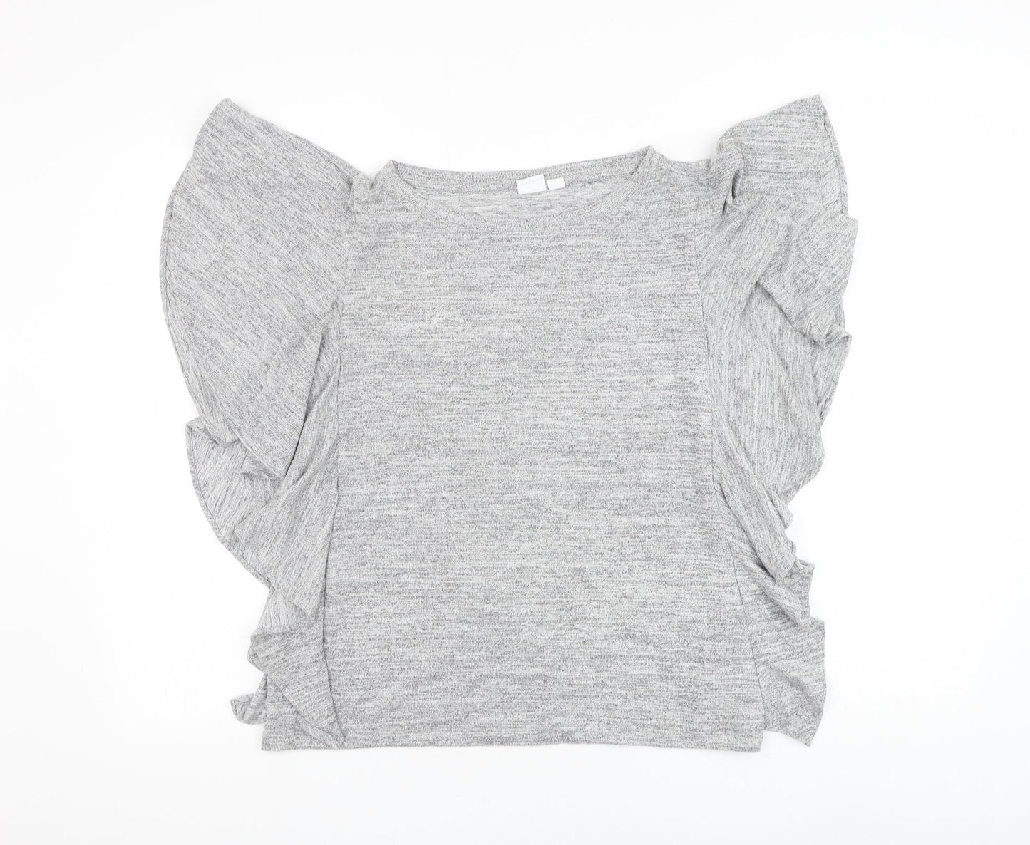 Gap Womens Grey Round Neck Polyester Pullover Jumper Size S