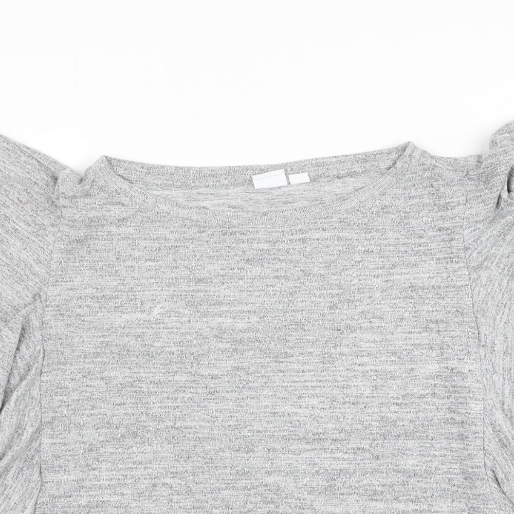 Gap Womens Grey Round Neck Polyester Pullover Jumper Size S