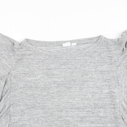 Gap Womens Grey Round Neck Polyester Pullover Jumper Size S