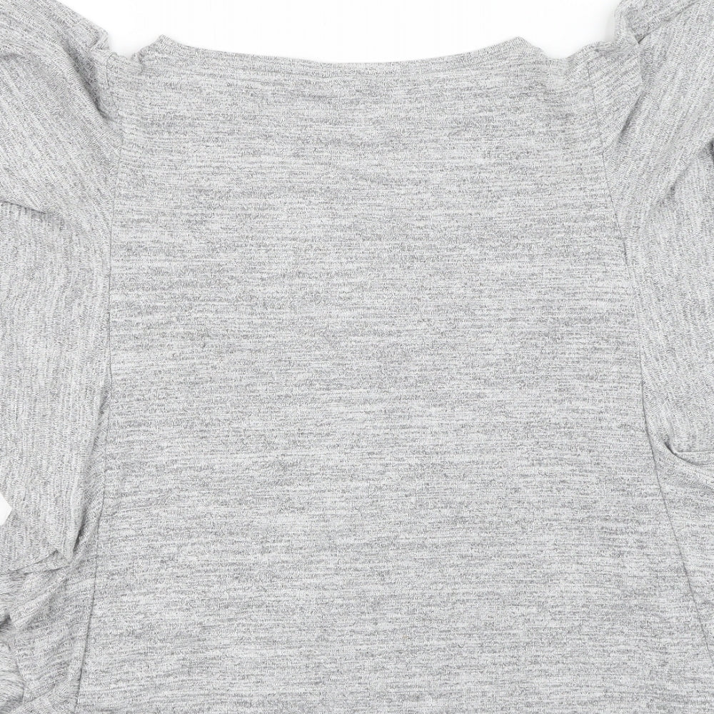 Gap Womens Grey Round Neck Polyester Pullover Jumper Size S