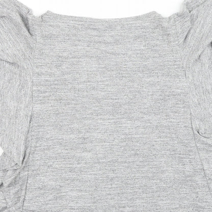 Gap Womens Grey Round Neck Polyester Pullover Jumper Size S