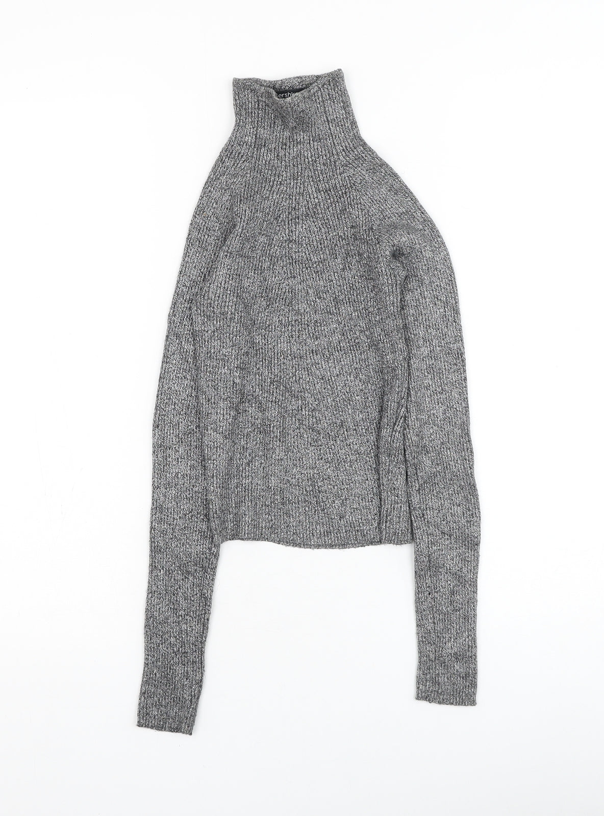 Womens UK Size XS Bershka Grey Pullover Jumper